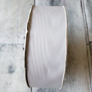 Unused Morie White Ribbon 1.5" - 50 yards